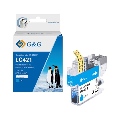 Eco Branded Brother LC421C Cyan Ink Cartridge