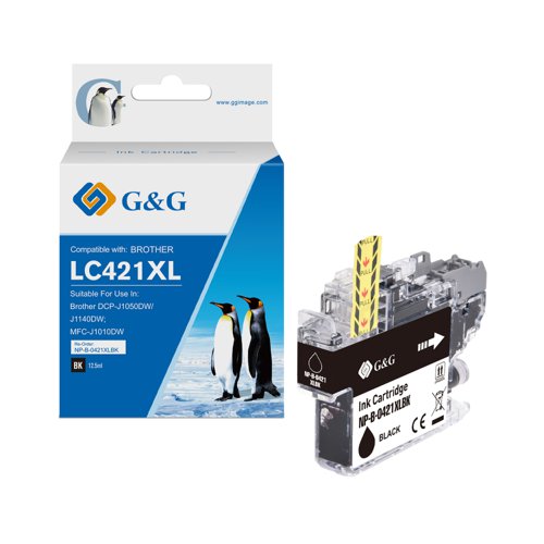 Eco Branded Brother LC421XLBK High Capacity Black Ink Cartridge