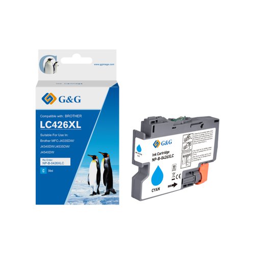 Eco Branded Brother LC426XLC High Capacity Cyan Ink Cartridge