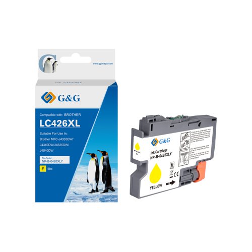 Eco Branded Brother LC426XLY High Capacity Yellow Ink Cartridge