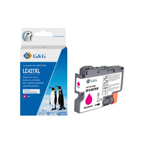 Eco Branded Brother LC427XLM High Capacity Magenta Ink Cartridge