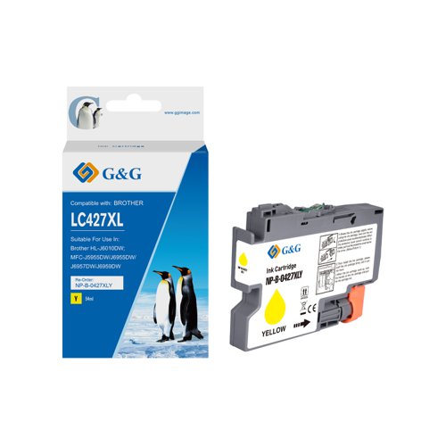 Eco Branded Brother LC427XLY High Capacity Yellow Ink Cartridge