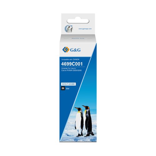 Eco Branded Canon G+G GI-53BK Black Ink Bottle 4699C001